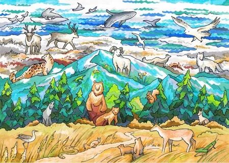 Заповедники детские рисунки
