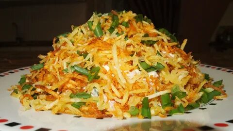 Салат курица жареная картошка огурец