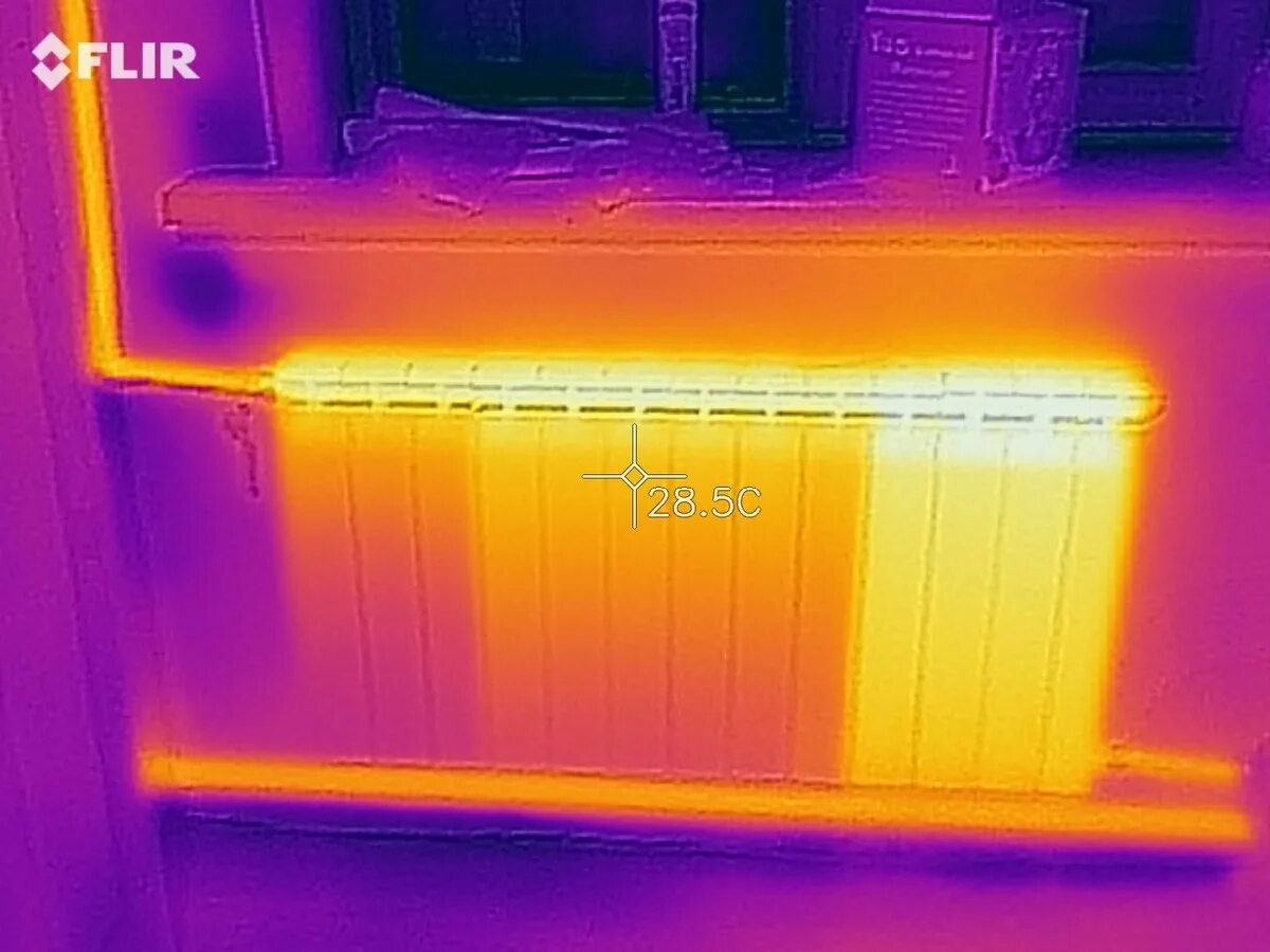тепловизор батареи отопления. тепловизор батарея. тепловизор радиатор.