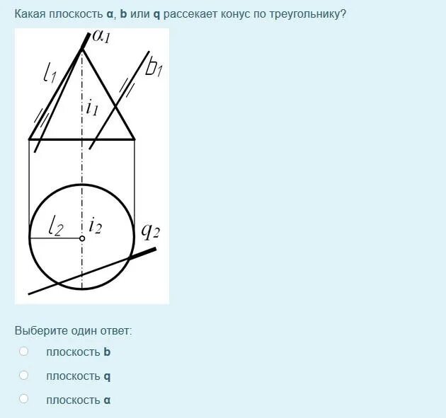 Мысленное рассечение одной плоскостью