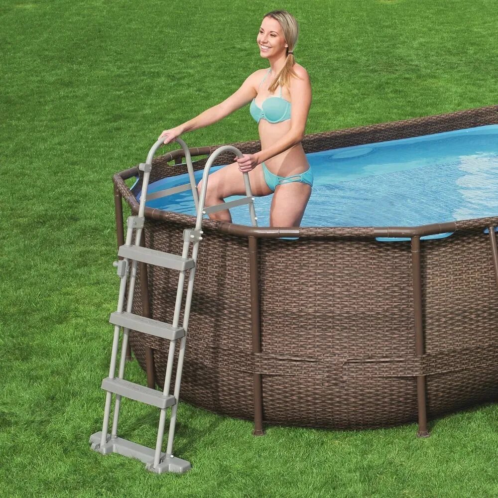 Лестница для бассейна intex 132. Лестница для бассейна бествей 107. лестница intex 28076. лестница для бассейна 107 см bestway. лестница бествей 107 для каркасного бассейна.