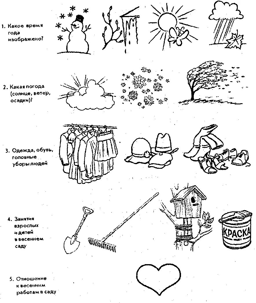 Труд людей весной задания для дошкольников