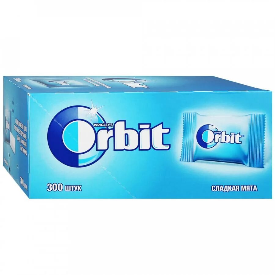Orbit сладкая мята 300шт. Orbit драже сладкая мята 300шт по 1.36г. Сладкая мята орбит 300 шт. Орбит жевательная резинка 300 шт.
