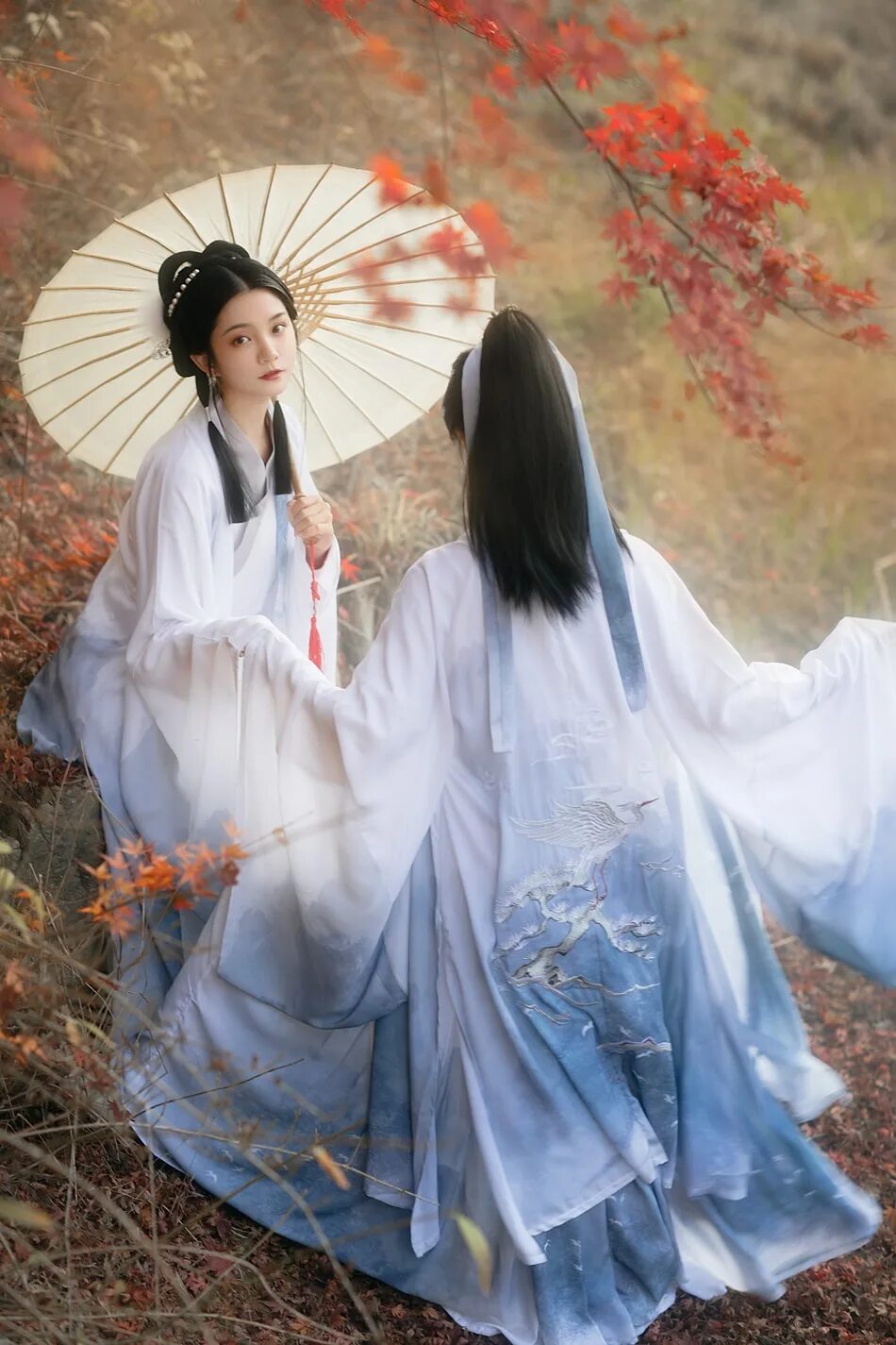 Китайская пара в Ханьфу. Мода Азии. Косплей азии