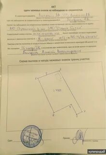 Акт выноса в натуру