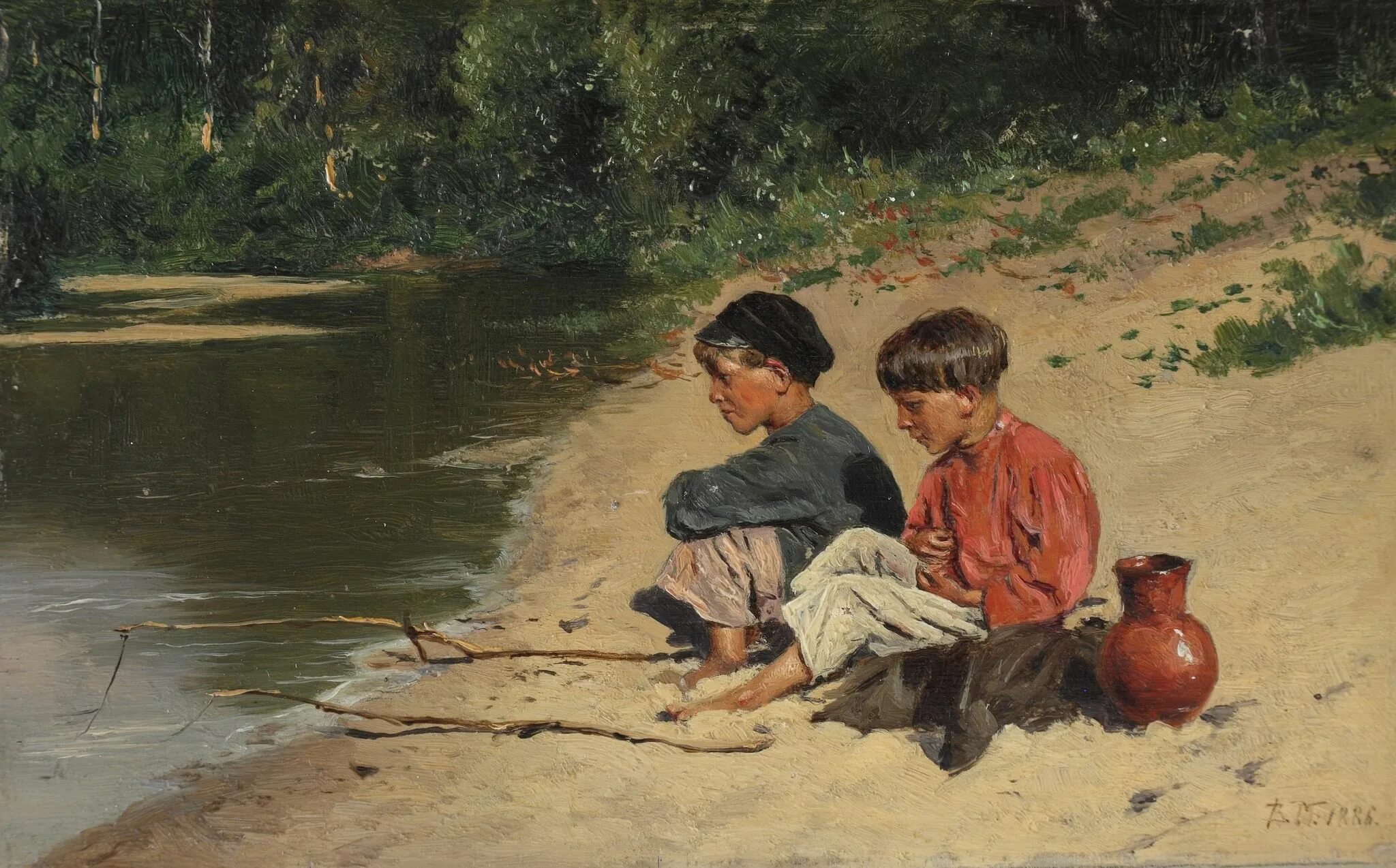 Картина (репродукция) "Осень в Абрамцеве. 1890", Поленов Василий Дмитриевич", пе