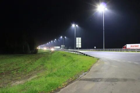 Установка освещения на дорогах