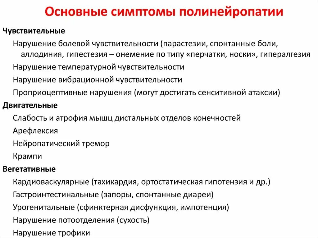 Полинейропатия синдромы. Сенсомоторная полинейропатия симптомы. Полинейропатия клиническая картина. Симптомы полинейропатии нижних конечностей. Заболевание полинейропатия конечностей