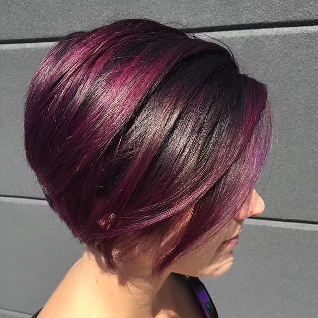 pastel hair lavender purple blue dark multi color short Short hair color, Half s