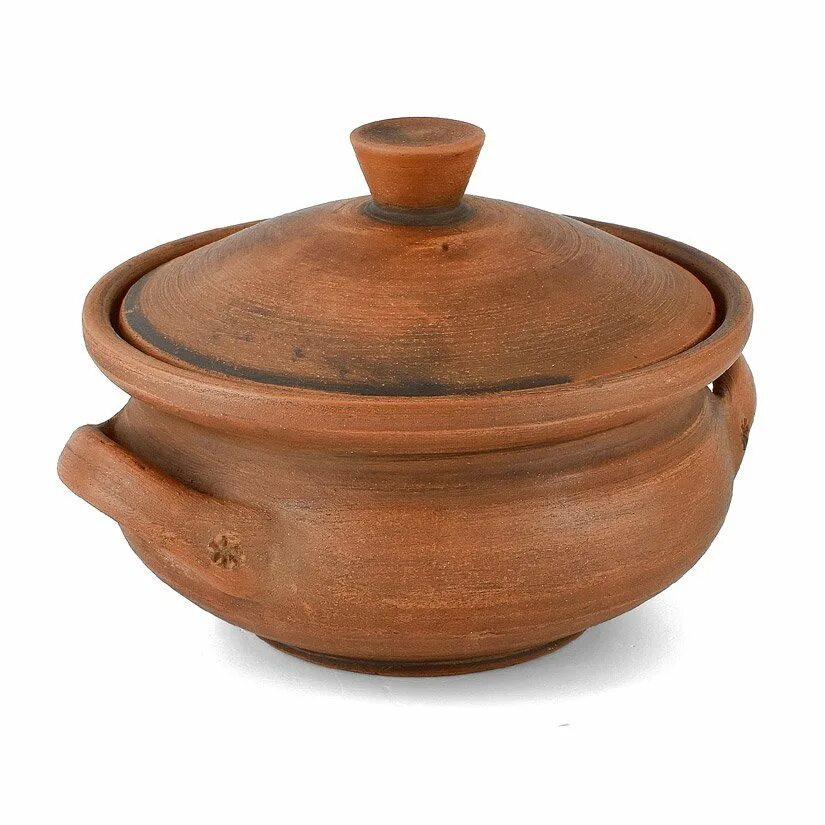 Жаровня глиняная. Горшок посуда. Глиняная посуда для духовки. Жаровня керамическая. Тажин, d26см.