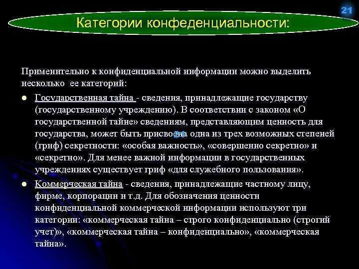 Сведениям представляющим коммерческую тайну