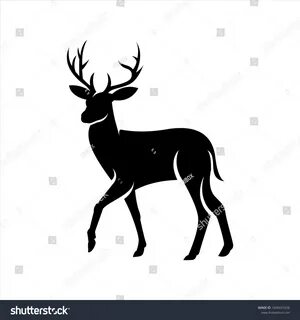 30.453 Stags head silhouette Görseli, Stok Fotoğraflar ve Vektörler Shutterstock