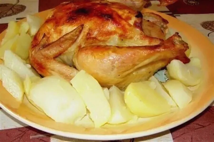 Приготовление курицы с яблоками