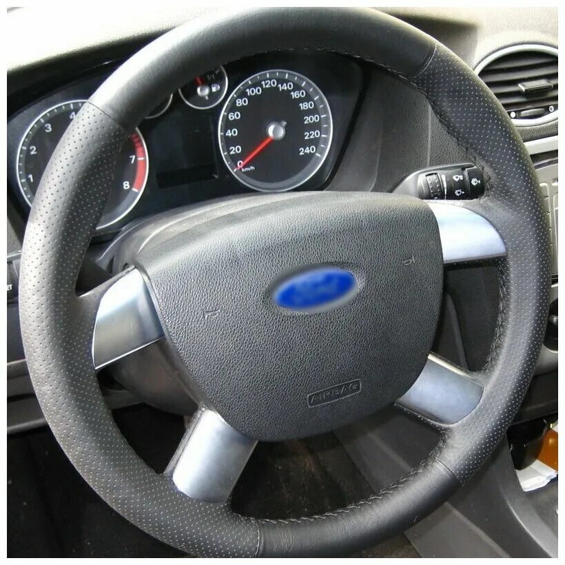 Как снять руль форд фокус 2 дорестайлинг Оплётка руля Ford Focus II Sedan, 1,8 л, 2008 года аксессуары DRIVE2