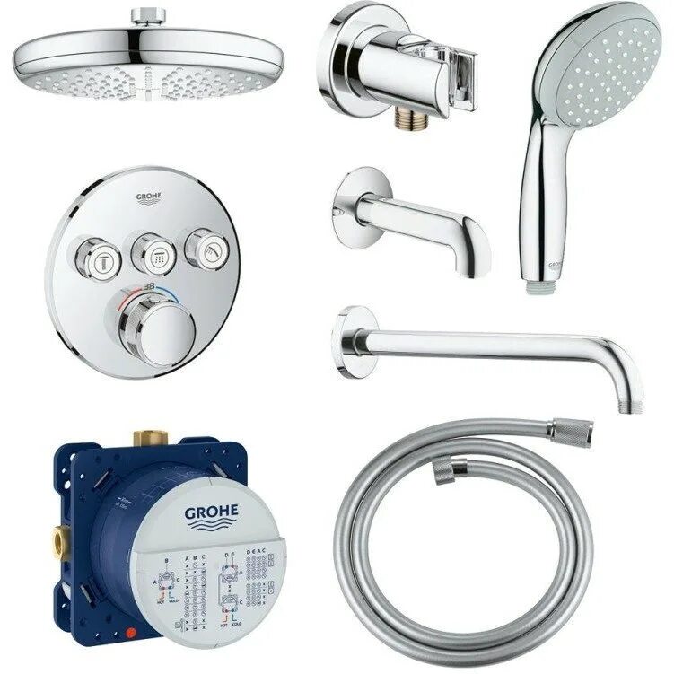 Душевая система Grohe Grohtherm SMARTCONTROL. Grohe SMARTCONTROL комплект. Grohe SMARTCONTROL термостат. Grohe SMARTCONTROL для ванной.