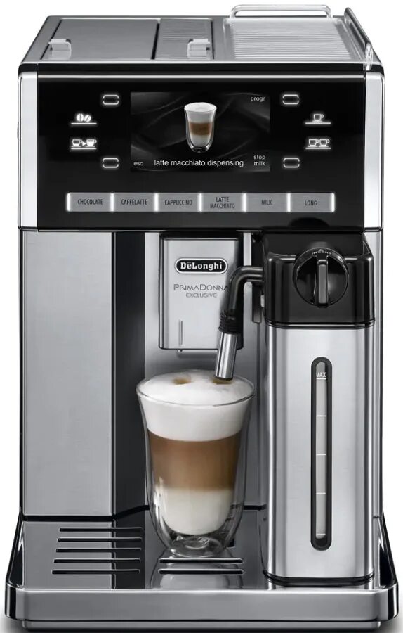 Кофемашина зернах молотый кофе. Кофемашина Delonghi Primadonna Exclusive. Delonghi Primadonna Exclusive 6900. Delonghi esam6900.m. De'Longhi Primadonna Exclusive esam 6900 m.