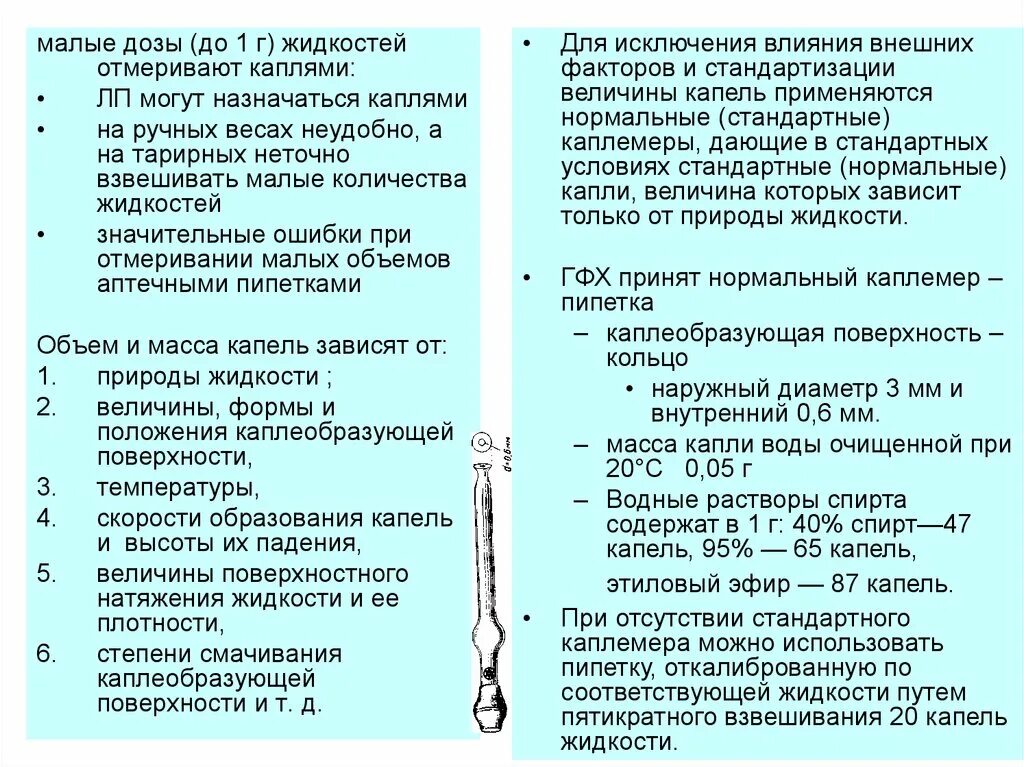 Дозирование по объему и каплям. Стандартный и эмпирический каплемер. 1 Капля сколько мл. Ручные весы Фармтехнология.