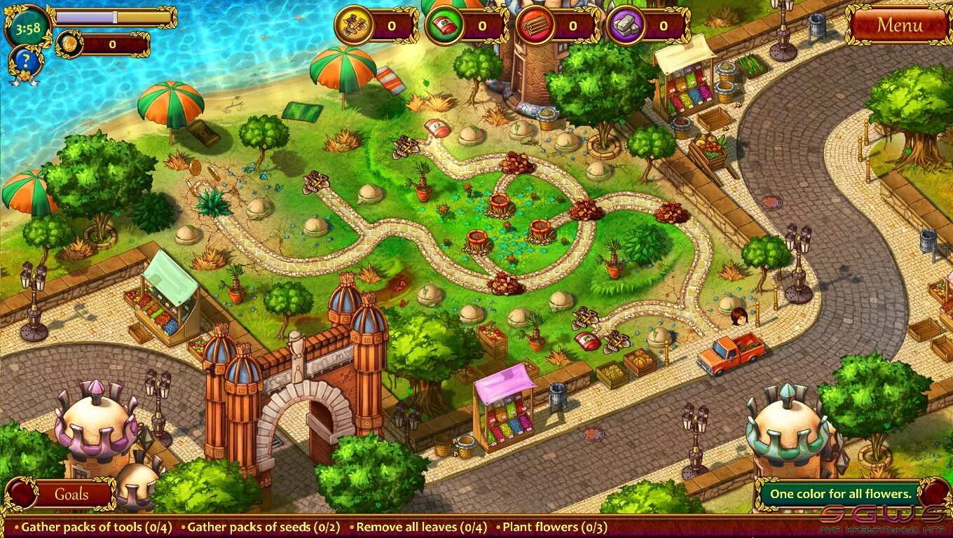 Как пройти уровень в игре garden. Игра сад. игры про сад на пк. gardens inc игра. мини игра про сад.