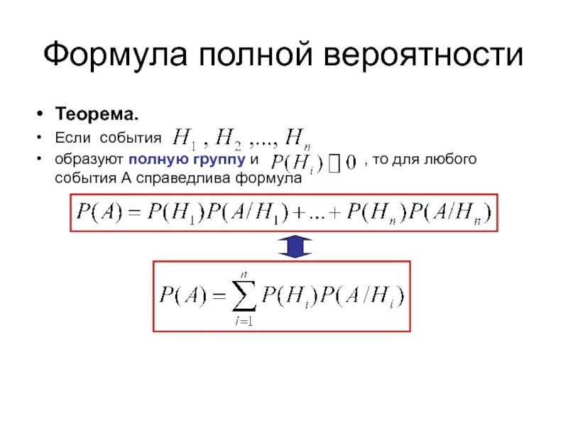 Какая формула отображает вероятность события а. Теория полной вероятности формула. Формула полеойверояиности. Формуле полной вероятности вероятность. Теория вероятностей формула формула полной вероятности.