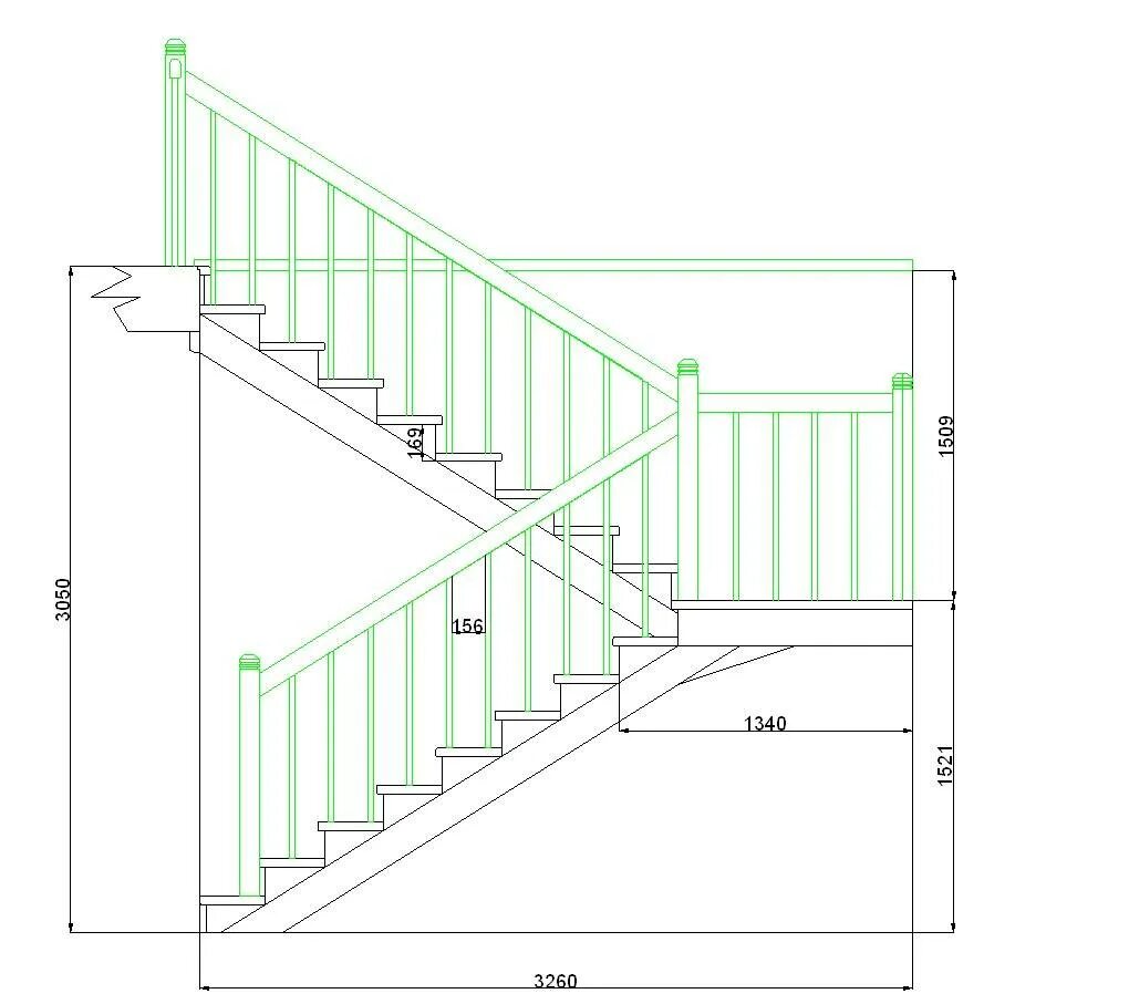 Какая ширина лестницы на второй. Двухмаршевая деревянная лестница схема. Схема лестницы на второй этаж 2на2. Лестница ширина 1800 двухмаршевая. П-образная лестница чертеж 2 пролета.