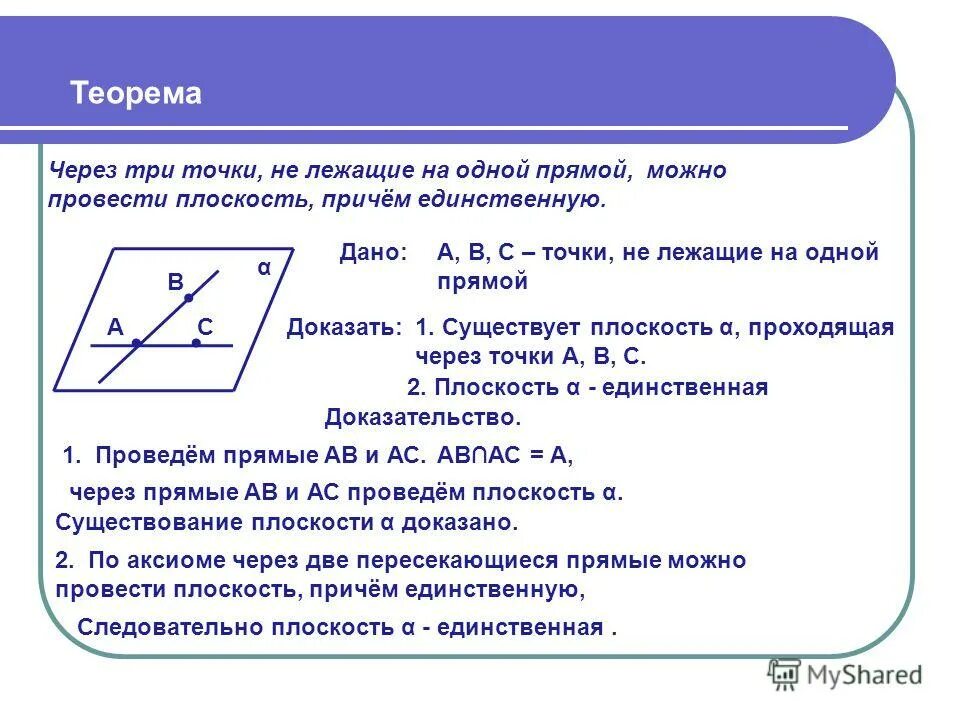 Провести плоскость через прямую и точку