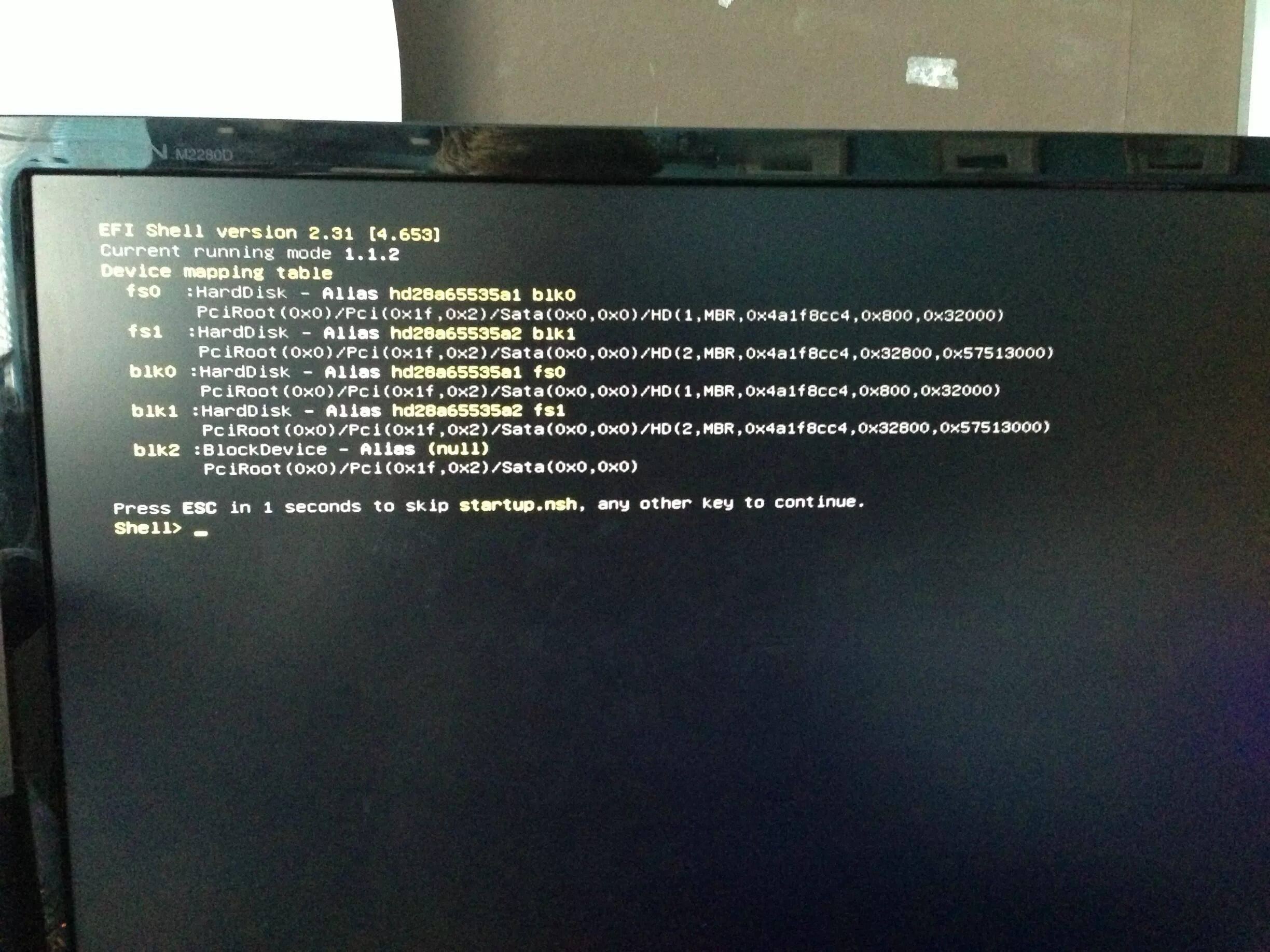 Any other key to continue