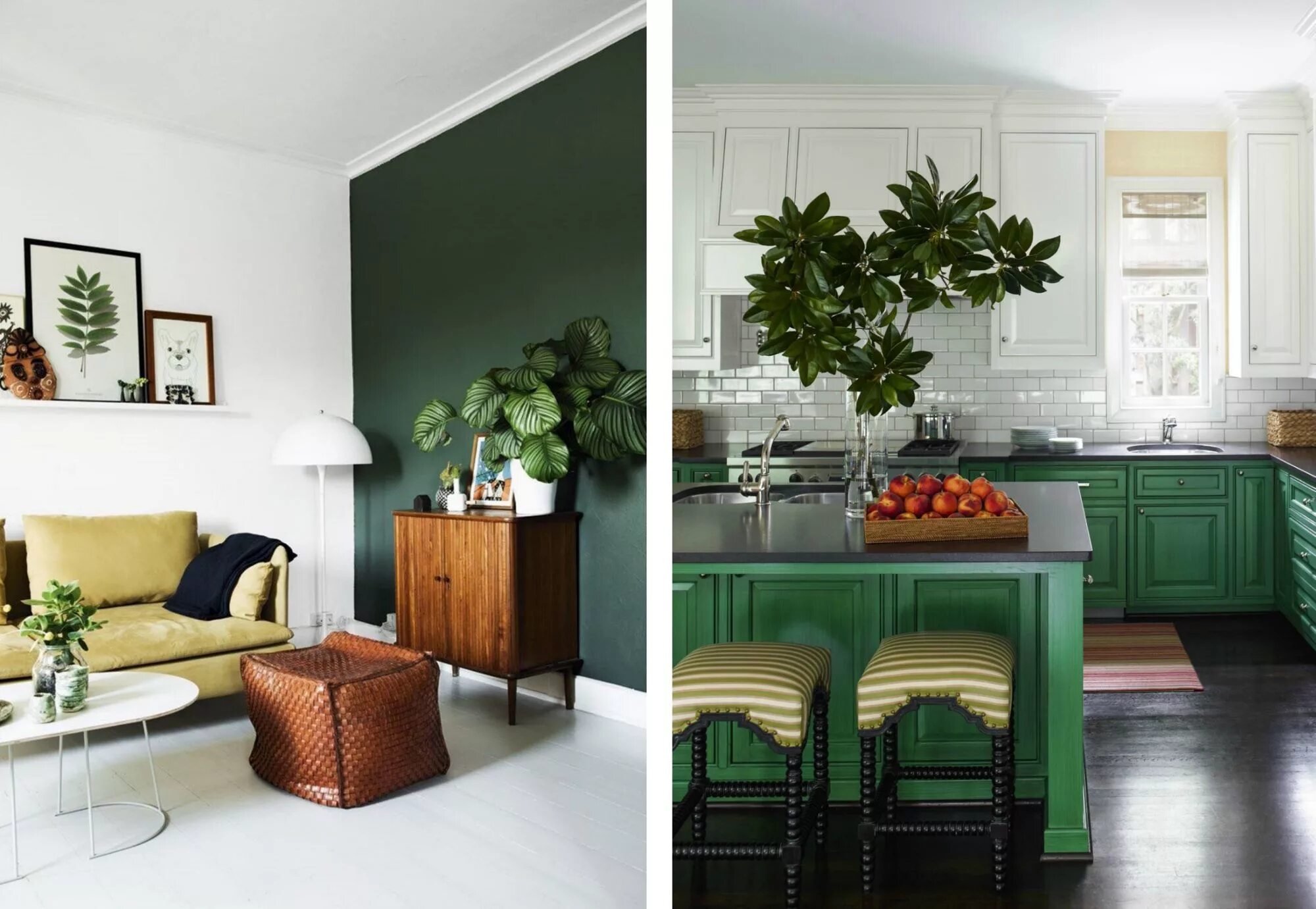 Бохо стиль в интерьере: 75 фото эксцентричных идей Living room green, Green livi