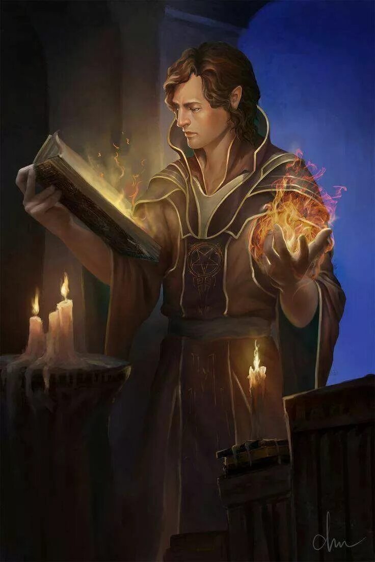 Ученик книжника. Маг арт фэнтези. Маг-целитель ДНД арт. Half Elf Warlock. Молодой маг ДНД арт.