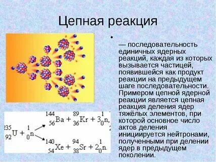 Цепная реакция класс