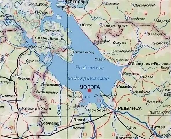 Карты затопления рыбинское