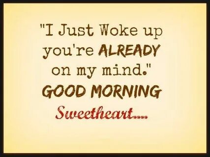 I just woke