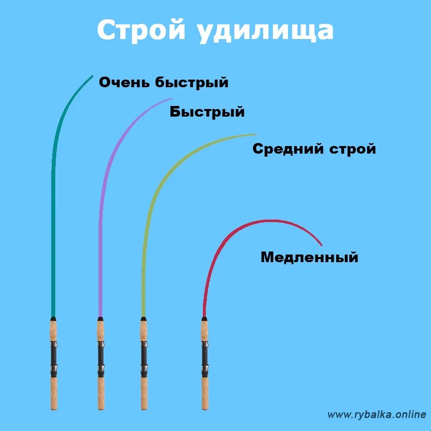 Что такое тест удилища. Extra fast Строй спиннинга. Строй спиннинговых удилищ Regular. Строй спиннинговых удилищ Regular fast. Строй удилища Медиум.