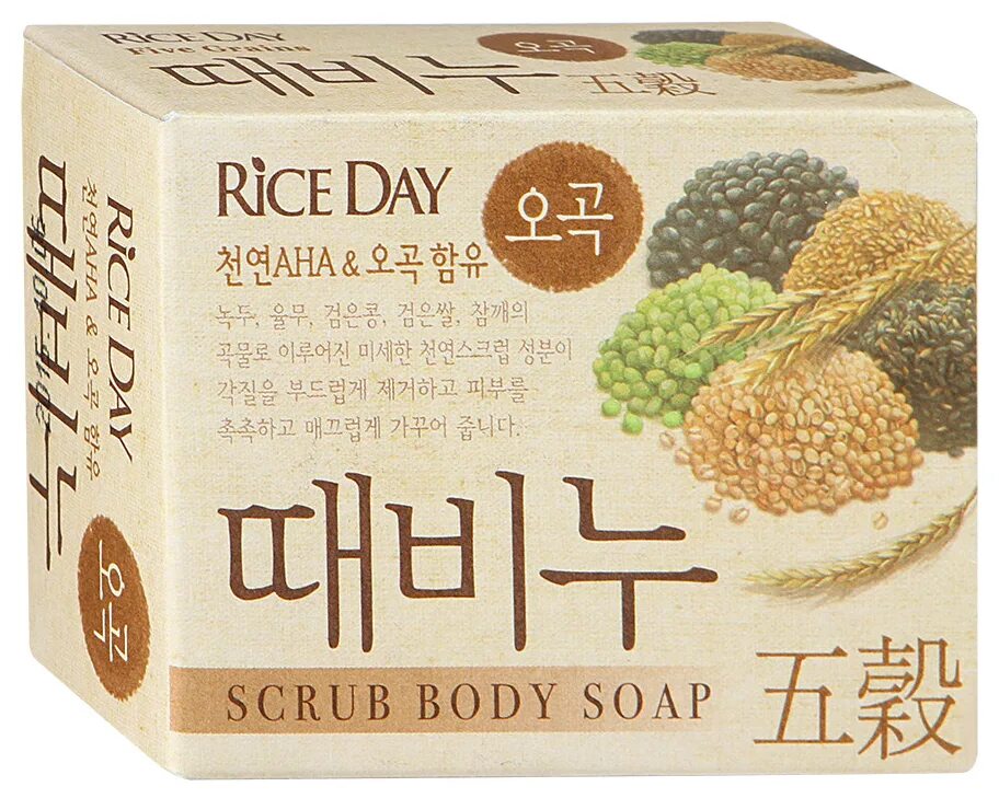 Rice day. Mukunghwa мыло для тела отшелушивающее и питающее с 5 злаками - Grain body Soap, 100г. Туалетное мыло-скраб "Rice Day" с древесным углём, 100г. Lion Scrub body Soap Five Grains мыло-скраб для тела "пять злаков". Растительное мыло с рисовым молочком ing on Rice Milk Herbal Soap.