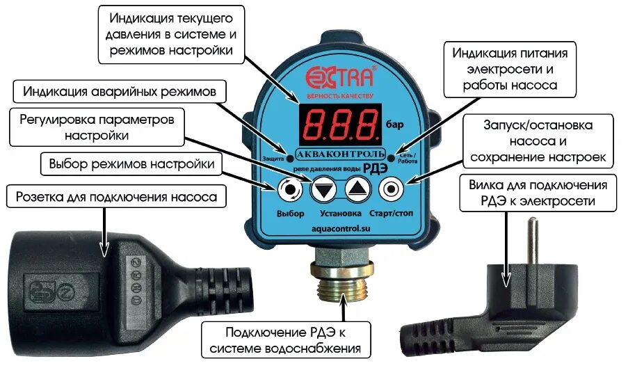 Реле давления воды электронное Акваконтроль Extra РДЭ g1/2. Акваконтроль реле давления воды Extra РДЭ 1,5квт 1/2. Реле давления Акваконтроль РДЭ электронное Extra, 1.5КВТ g1/2 5. Реле давления воды электронное РДЭ -1,5 g1/2″. Не срабатывает автоматика