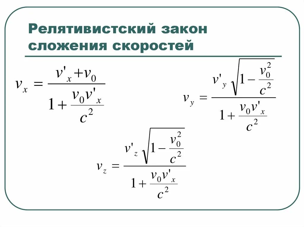 Релятивистский закон сложения скоростей. Релятивистская формула сложения скоростей. Вывод формулы сложения скоростей. Релятивистская механика сложение скоростей. Формула сложения скоростей в релятивистской механике.