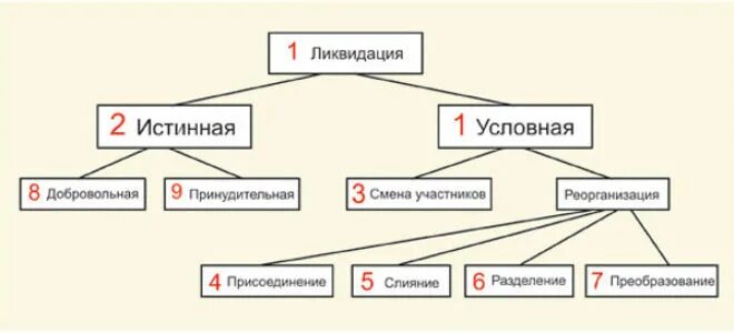 Виды ликвидации предприятия. Добровольная реорганизация. Условно добровольно.