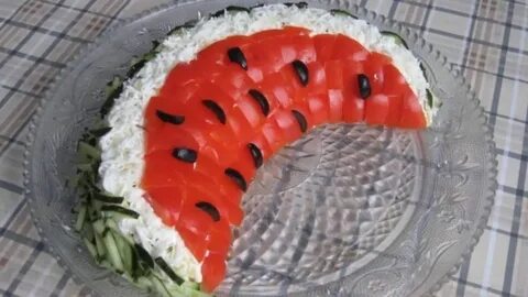 Салат арбузная долька с курицей пошаговый рецепт