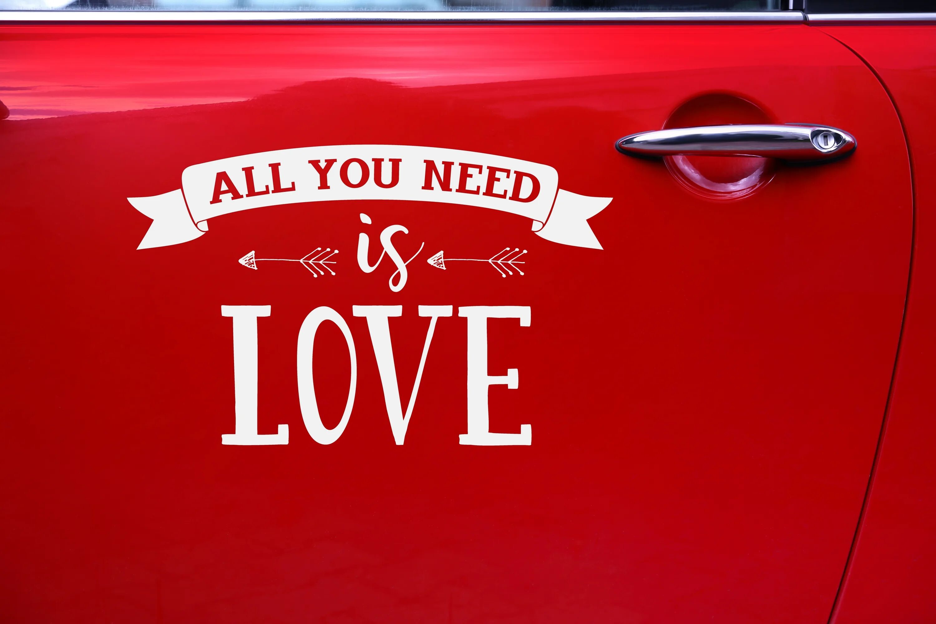Свадебные наклейки на авто. Love is наклейка на авто. All you need is Love. Наклейка на авто "свадьба".