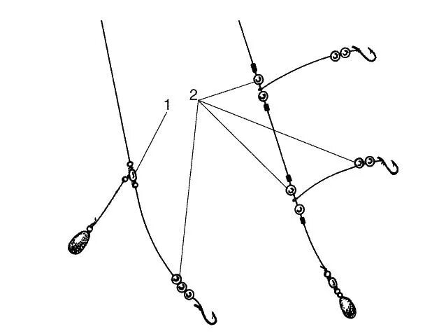 Игра донка кс. Оснастка на донку с грузилом. Снасть для донки с грузилом. Монтаж удочки донки. Снасть на 2 поводка на донку.