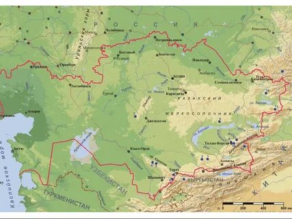 Реки урал и тобол на карте