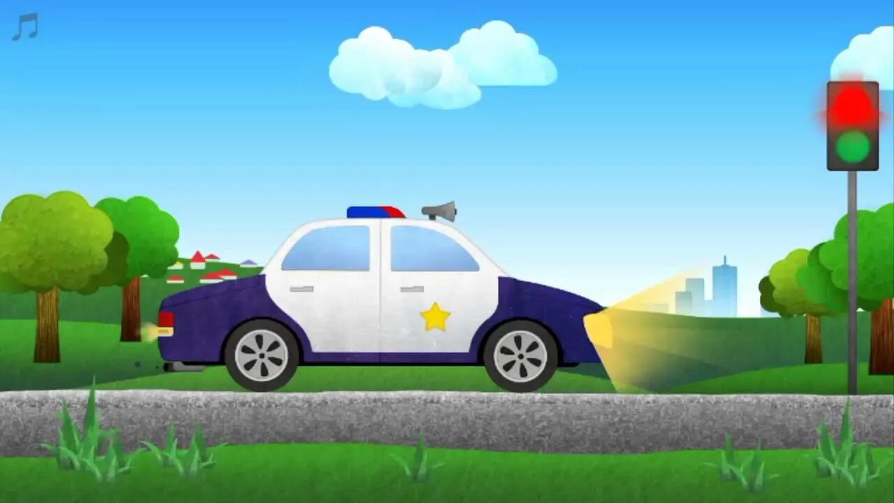 Полицейская машина в мультфильме. Про полицейскую машину для мальчиков