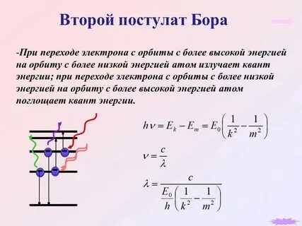 При переходе атома с n 1