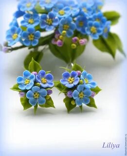Незабудка из глины