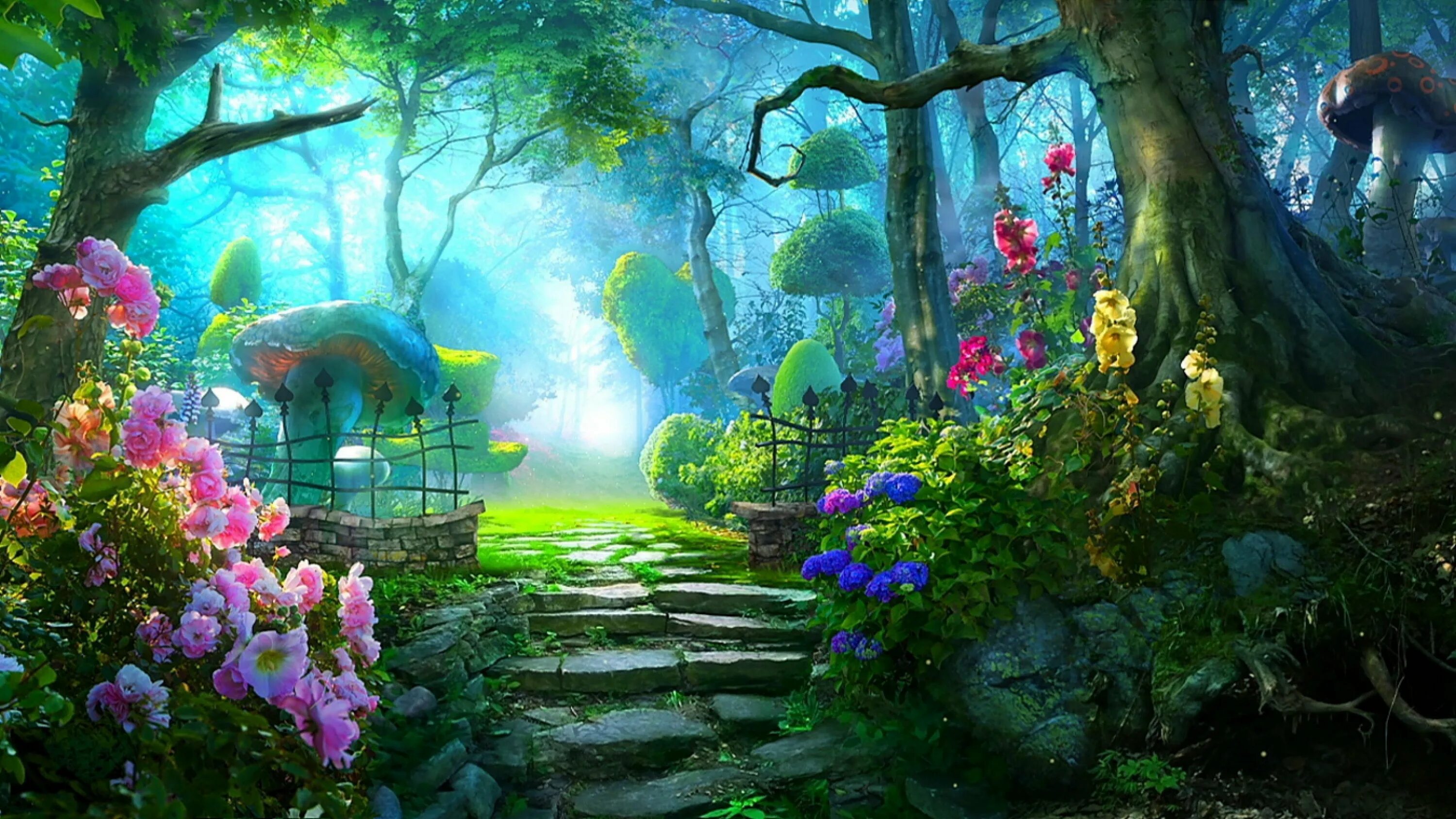 Мир страны чудес. Мэджик Гарден сказочный сад. Фейри Гарден. Сказочный лес. Сказочная природа.