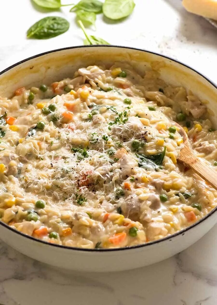 Орзо с грибами и курицей. Орзо ризони. орзо с грибами в сливочном соусе. паста орзо ризони. паста орзо с грибами.