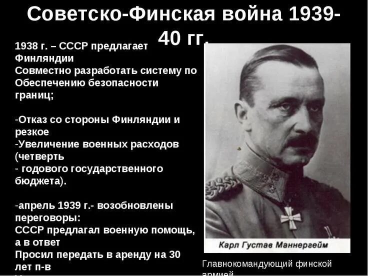 Причины советско финляндской войны и ее итоги. Итоги советско финской войны 1939.