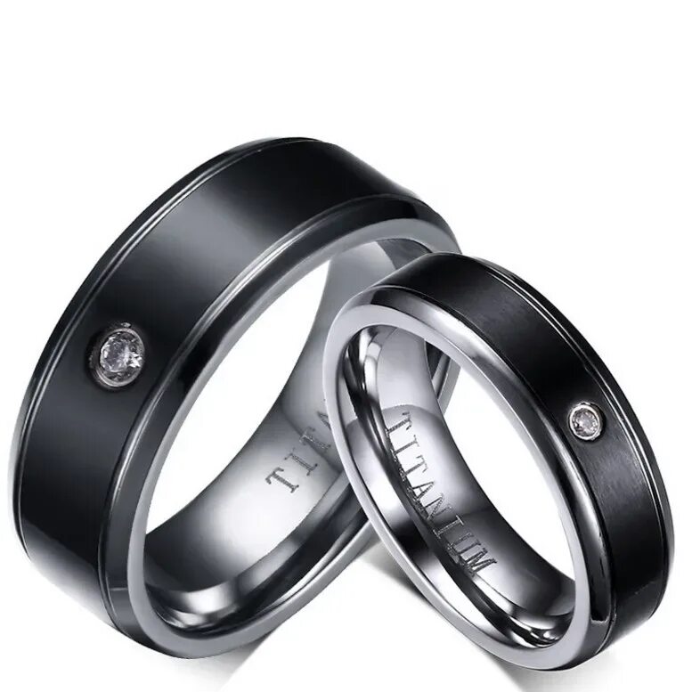 Титановые кольца. Парные кольца. Черные обручальные кольца. Мужское обручальное кольцо. Титановое кольцо купить
