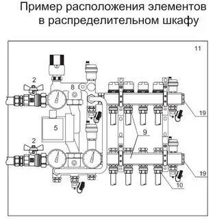 Схема подключения пола с насосом