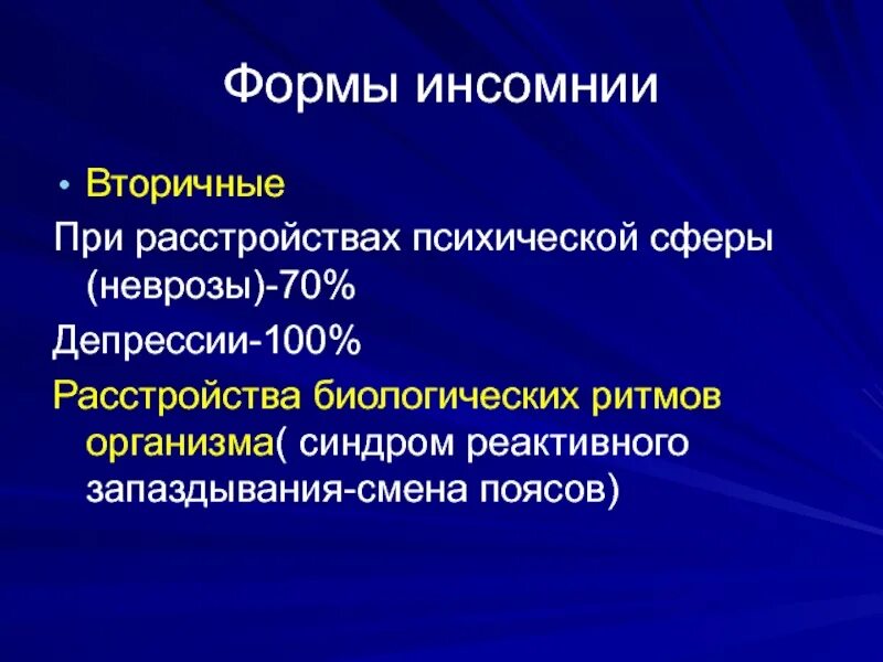 Синдром инсомнии. Синдром инсомнии