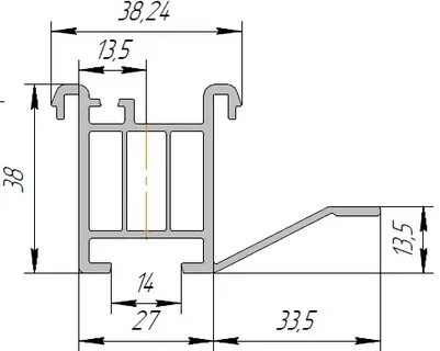 Подставочный профиль veka
